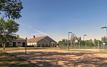 Sand volleyball court